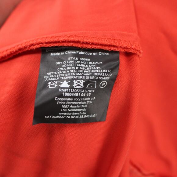 Tory Burch Red Navy Purple Color Block Asymmetric Walden Dress Small Knee Length - Picture 8 of 8